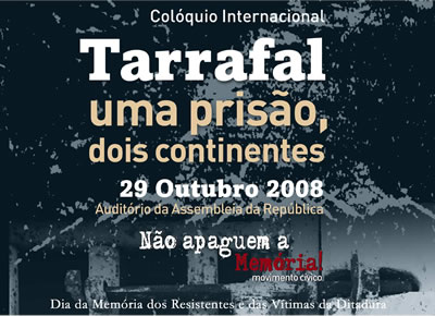 imagem do cartaz do colóquio do Tarrafal